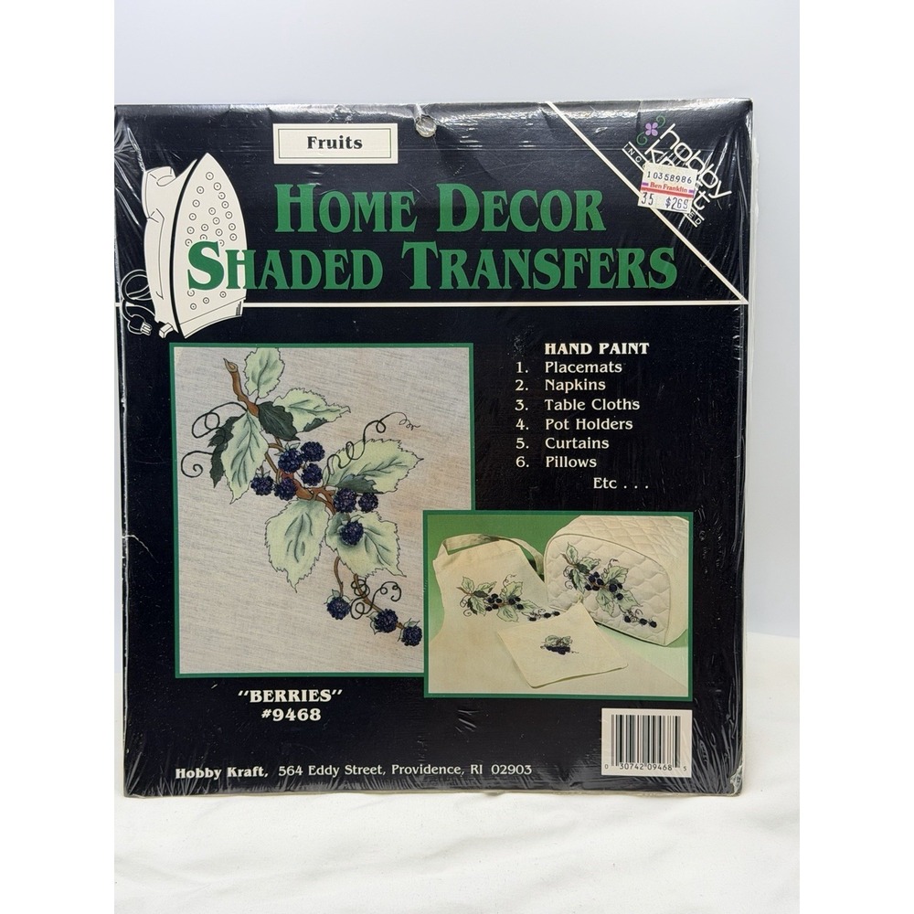 Hobby Kraft Home Decor Shaded Transfers #9468 "Berries"